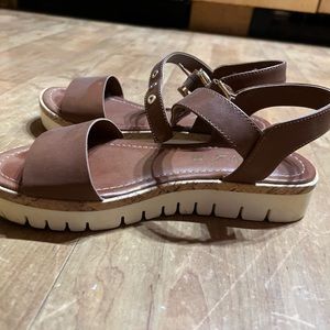 brown platform sandals